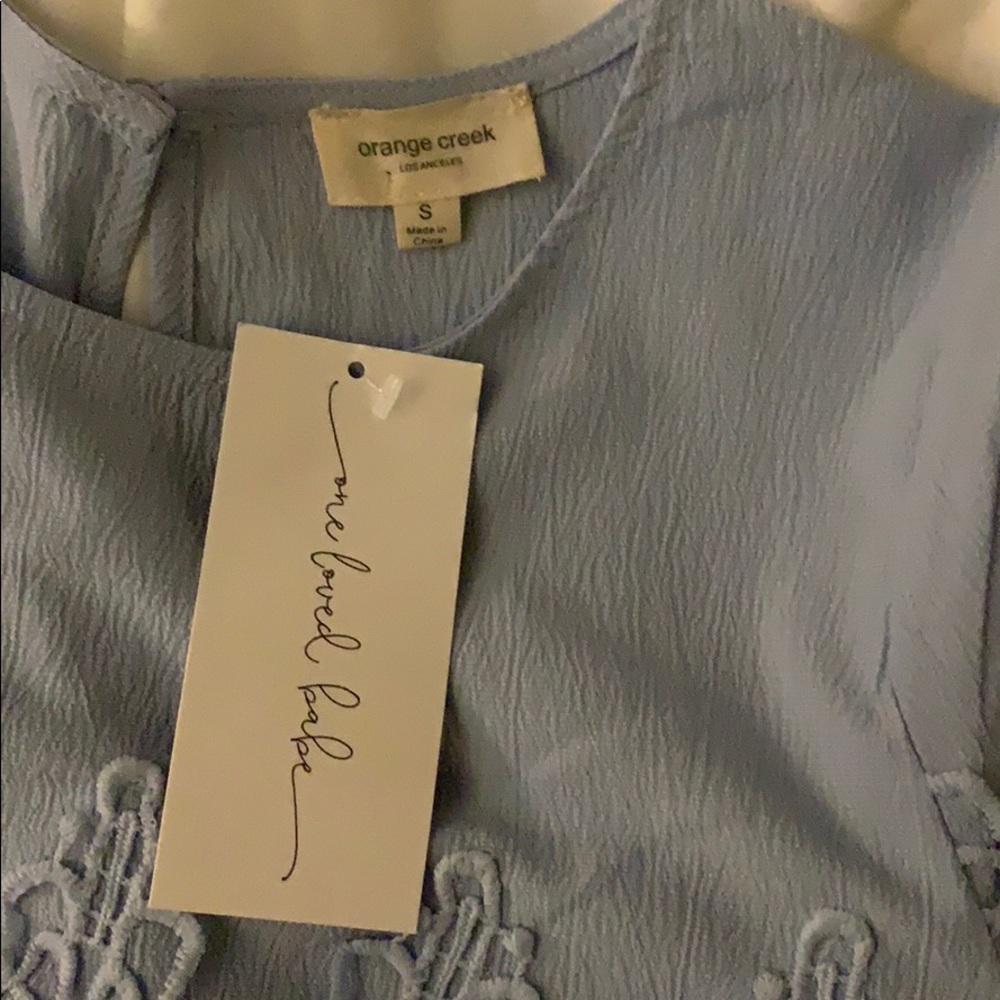 Blue midi dress beautiful detail